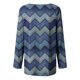 thumbnail image 5 of Pntutb Mujeres Moda Casual Socket Geometría Impreso Manga Larga Cuello Redondo tops Pntutb Pntutb-1770, 5 of 5
