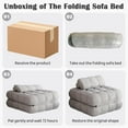 thumbnail image 7 of Erinnyees Foldable Futon Sofa Bed Single Size, Portable Sleeper Chair, Floor Mattress & Lounge Couch, Includes Pillow for Living Room, Bedroom, Apartmen, Gray, 7 of 7