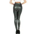 thumbnail image 3 of Sakkas Matte Liquid High Waist Stretch Leggings - Made in USA - Gray - Medium, 3 of 6