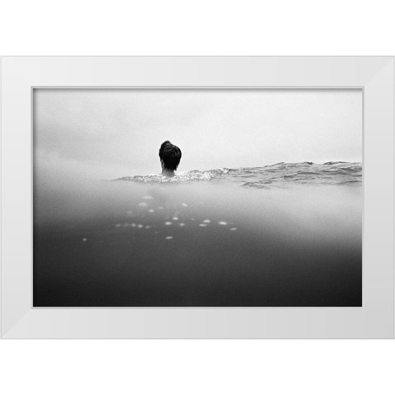 Veinaveina 14x11 White Modern Wood Framed Museum Art Print Titled - Floating