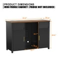 thumbnail image 4 of Coffee Bar Cabinet with Fridge Space, Mini Fridge Cabinet，Buffet Sideboard，53.2"L, 4 of 9
