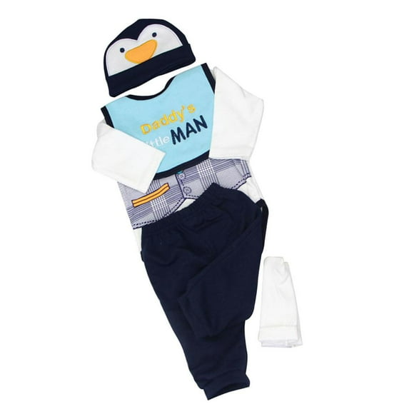 + Babero + Pantalones + Sombrero + Calcetines para 22 '' - 23 '' Recién Nacido Bebé Muñeca