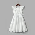 thumbnail image 4 of PatPat Mommy and Me Dresses Family Matching Outfits White Eyelet Embroidered Flutter-sleeve Dresses for Women and Baby Girl, Girl Dresses, 4 of 11