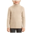 thumbnail image 3 of ClothesFuns Girls Turtleneck Sweater Teen Cute Ribbed Long Sleeve Knit Pullovers Kids Fall Winter Casual Warm Sweaters Tops, 3 of 9