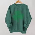 thumbnail image 5 of Women's St. Patrick's Day Sweatshirt Green Printed Crewneck Long Sleeve Casual Pullover Lounge Tops (XL, Green), 5 of 6