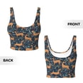 thumbnail image 6 of Goofa Reindeer Printed Sports Bras for Women, High Impact Running Bra Workout Crop Tank Tops Longline Sports Bra Push up-XX-Large, 6 of 9