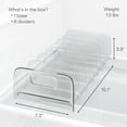 thumbnail image 2 of Freezer Organizer with Adjustable Dividers and Handles for Frozen Food Storage, Clear, 2 of 7