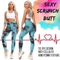 thumbnail image 2 of FITTOO Women Tie Dye Yoga Pants High Waist Ruched Butt Lift Texture Tiktok Leggings, 2 of 6