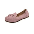 thumbnail image 2 of HaiMao Loafers for Women Business Casual Work Shoes Comfortable & Lightweight Leather Womens Dress Penny Loafers Flats Slip On Shoes Pink 9.5(43), 2 of 9