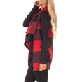 thumbnail image 1 of Sleeveless Cardigan, Polyester Skin Friendly Fashionable Comfortable Printed Pattern Sleeveless Coat  For Women For Party Red,Plaid, 1 of 6