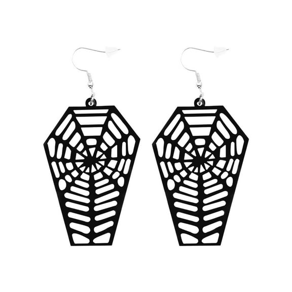 WEGFTDUOP European Creatives Spidering Web Funny Earrings Halloween Earrings