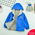 thumbnail image 2 of Gyujnb Reversible Kids Jacket, 2-in-1 Fleece Lined Windbreaker with Hood, Warm Winter Coat for Outdoor Sports Play,3-4 Years, 2 of 9
