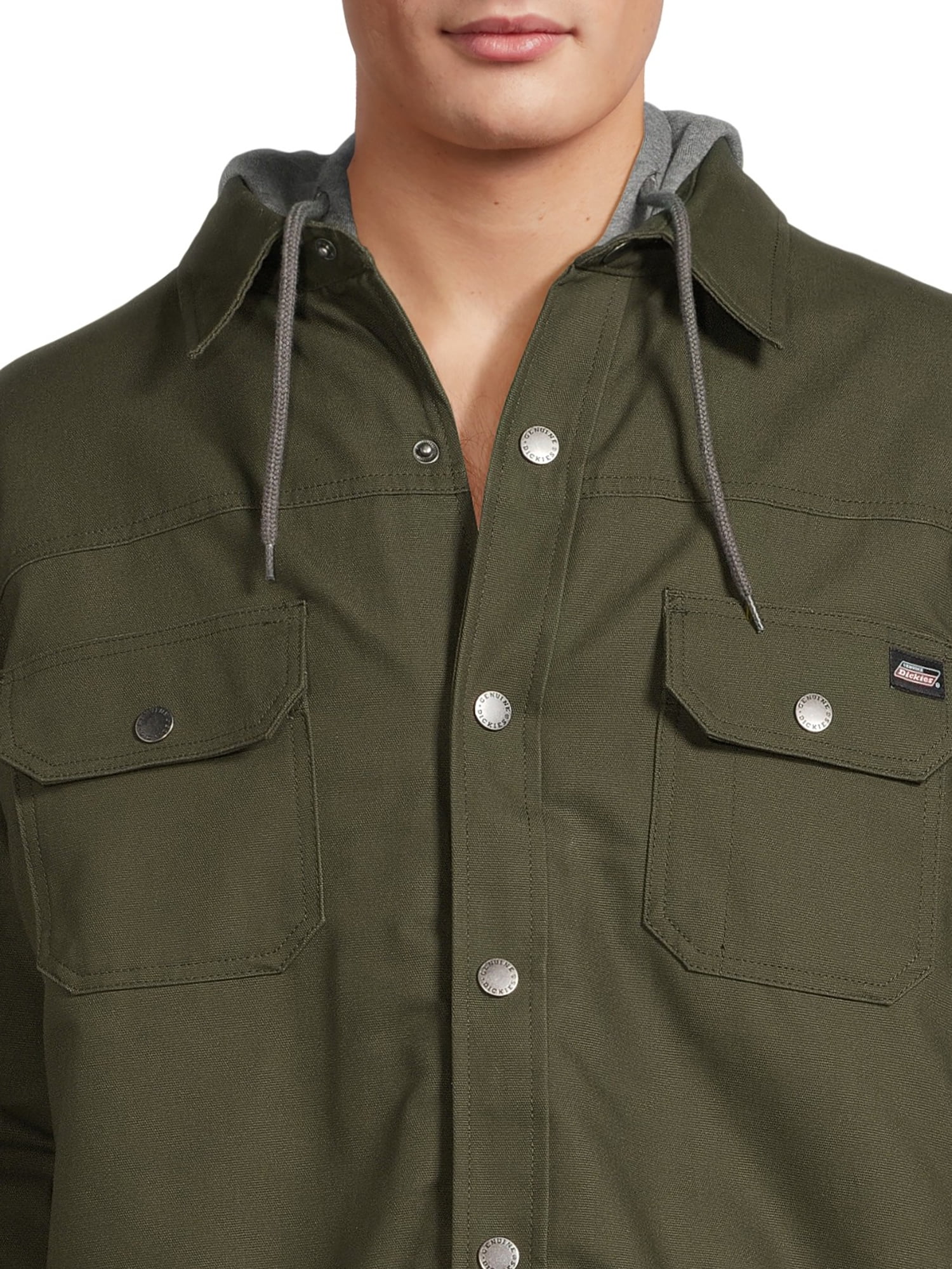 Genuine Dickies Men's Canvas Hooded Shirt Jacket