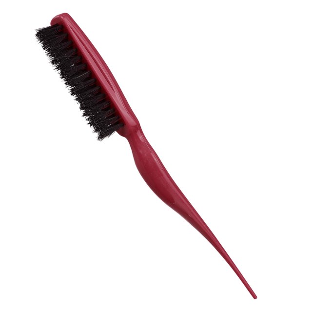 Unique Bargains Nylon Teasing Brush Three Row Salons Teasing Brush for Styling Backcombing Red 8.86' Length