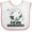 White and Pink, variant on Inktastic Snowboarding Future Snowboarder Childs Boys or Girls Baby Bib