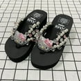thumbnail image 2 of Sanrio Y2k Hello Kitty - Sandalias tipo chanclas suaves para playa, zapatos tipo chanclas para mujer, lindas zapatillas casuales de plataforma alta, zapatillas de verano para mujer, 2 of 5