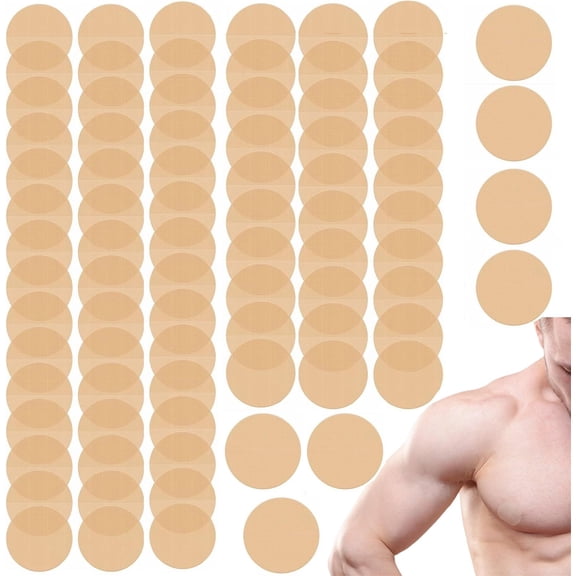 100Pairs/200Pieces Nipple Cover for Men,Happon Disposable Mens Nipplecovers Nipple Stickers for Daily Life Cycling Running,Nipple Chafing Prevention