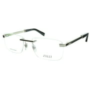 ZILLI Eyeglasses Frame Titanium Acetate Silver France Made ZI 60034 C07