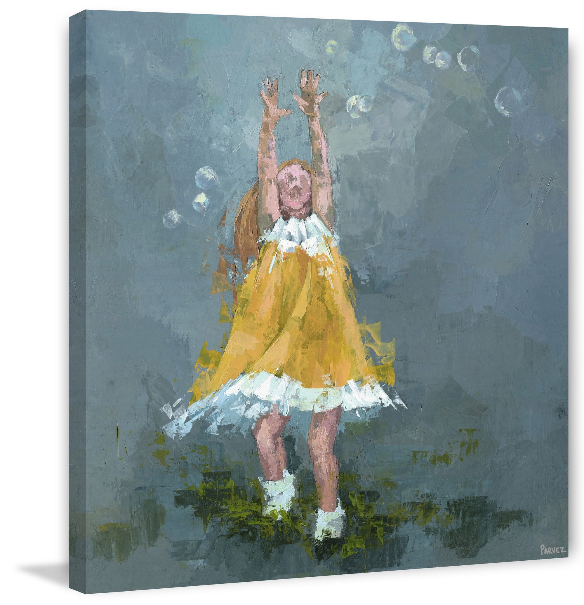 Parvez Taj Little Yellow Dress Canvas Wall Art