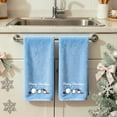 thumbnail image 5 of Funny Christmas Snowman Hand Towels for Bathroom Kitchen- 100% Cotton Soft Absorbent Winter Holiday Bath Towels Cute Decor - Fun Novelty Christmas Xmas Secret Santa Gifts for Women Mom -Set of 2,Blue, 5 of 7