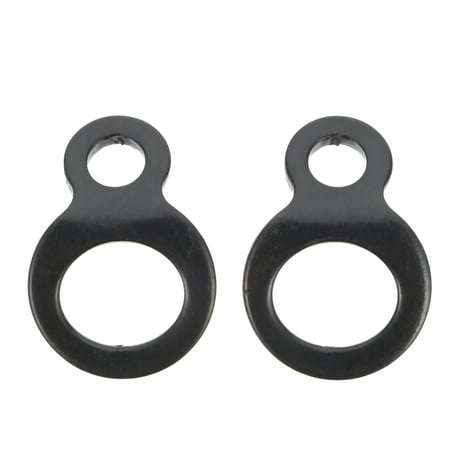 

NUOLUX 2Pcs Truck Trailer Tie Down Strap Rings Practical Truck D-shaped Rings (Black)