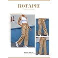 thumbnail image 4 of HOTAPEI Baggy Cargo Pants for Women Casual Wide Leg Pants Loose High Waisted Pants Straight Leg Pants Trousers with 4 Pockets, 4 of 7