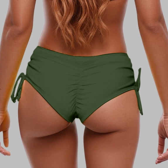 MIASHUI Women Swimsuit Bottom Skirt For Women High Waisted Swimsuit With Lining And Comfortable Fit For Beach Pool Yoga Dark Green,XXXXL
