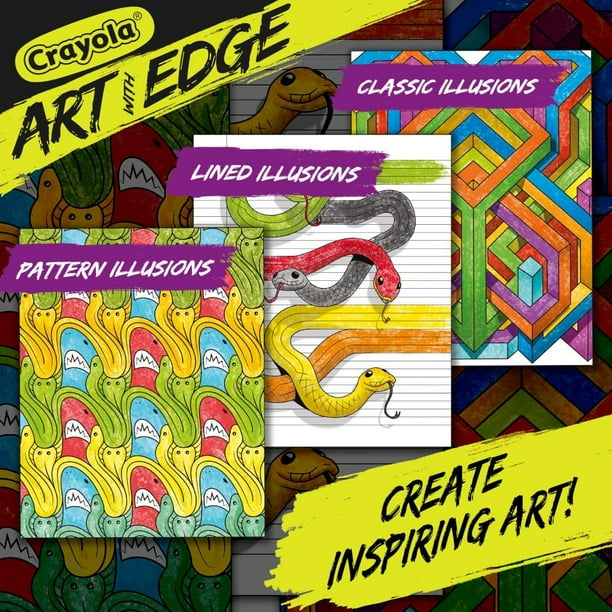 Crayola Art with Edge Optical Illusions Coloring Book, 40 Pages