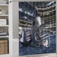 thumbnail image 2 of Football Cowboys Shower Curtain Ornament Bathroom Curtains with Fabric Bathroom Decor, 2 of 6