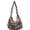 Khaki, variant on Women Plush Leopard Print Bag Underarm Shoulder Bag Large Capacity Handbag Winter Plush Shopping Tote Bag