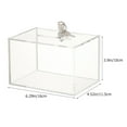 thumbnail image 2 of IBASETOY Clear Transparent Donation Box with Lock Acrylic Suggestion Box for Home and Fundraising, 2 of 8