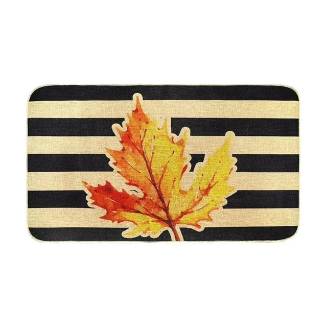 Aihimol Tapis Citrouille Halloween Bonjour Automne Paillasson Citrouille Porte d'Entrée Couverture Automne Extérieur Antidérapant Récolte Automne pour Intérieur Extérieur