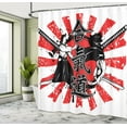 thumbnail image 5 of Ambesonne Japanese Shower Curtain, Ai o Samurai Fight, 69"Wx70"L, Orange Black White, 5 of 5