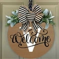 thumbnail image 2 of Porch Decoration 26 Letter Welcome Sign with Last Name Year Round Front Door Wreath Decorative Hanging Plaques In Front Of The Door, 2 of 2