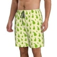 thumbnail image 2 of Logiee Green Pears1 Print Mens Swim Trunks Quick Dry Board Shorts,Breathable Hawaii Beach Shorts Swimwear Bathing Suits-, 2 of 6