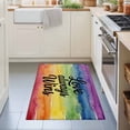 thumbnail image 3 of Entryway Rug 2'x3', Colorful Striped Kitchen Runner Rugs Non-Slip Carpet Mats, Modern Abstract Rainbows Stripes Bedside Rugs Runners Washable Floor Carpet for Bathroom Laundry Room, 3 of 8