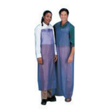 - Ansell 33'' X 44'' Blue CPP EC Series 6 mil PVC Chemical Protection Apron With Die Cut Edge