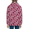 thumbnail image 6 of Pofeuu Rose Flowers Print Teenage Zipper Hoodie Sweatshirts Hooded Casual Jackets With Pocket For Boys Girls-Small, 6 of 6