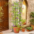 thumbnail image 6 of LUVCMFT Metal Garden Arch Trellis 6.3ft Climbing Plants Stands Wedding Party Arbor Floral Decor, 6 of 8