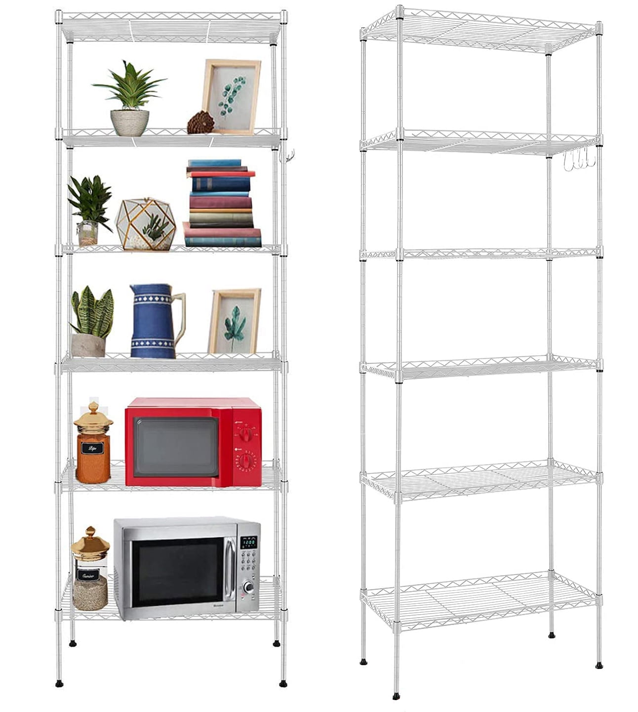 Wire Shelving Unit Heavy Duty Storage Shelves Large Metal Shelf Organizer Utility Steel Storage Rack with Wheels Chrome 5-Shelf Angled Mobile Merchandising Rack 18 x 48 x 69 Wire Shelving Unit Heavy Duty Storage Shelves Large Metal Shelf Organizer Utility Steel Storage Rack with Wheels Chrome 5-Shelf Angled Mobile Merchandising Rack 18 x 48 x 69