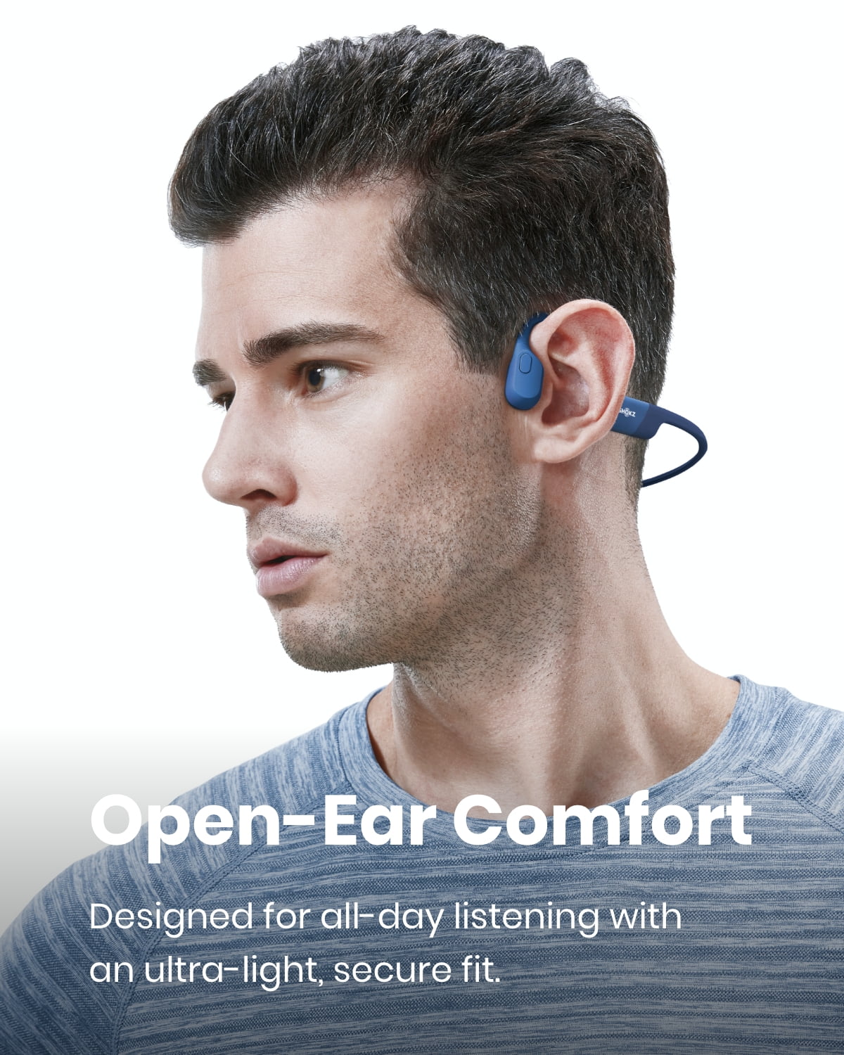Shokz OpenRun Pro Premium Bone Conduction Open Ear Bluetooth Headphones for  Sports with Cooling Wristband (Beige) 