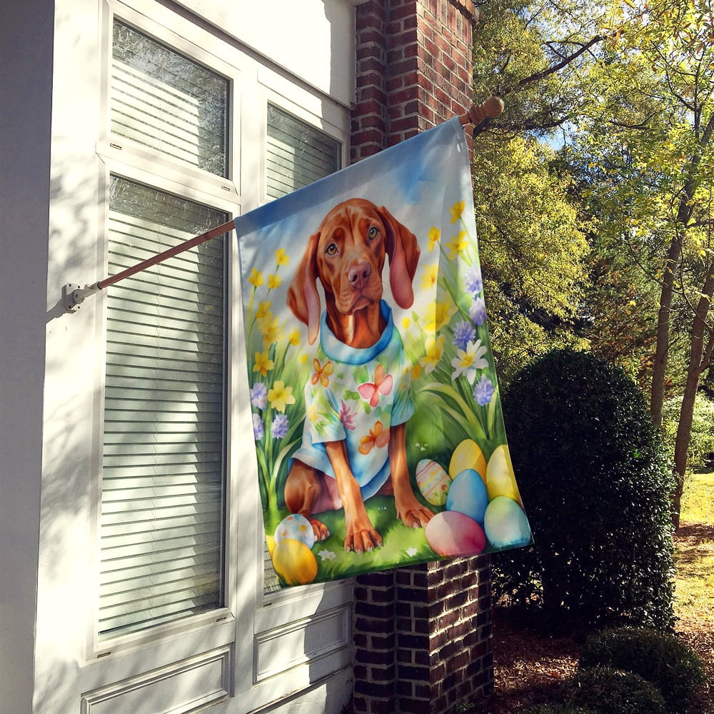 Vizsla Easter Egg Hunt House Flag 28 in x 40 in