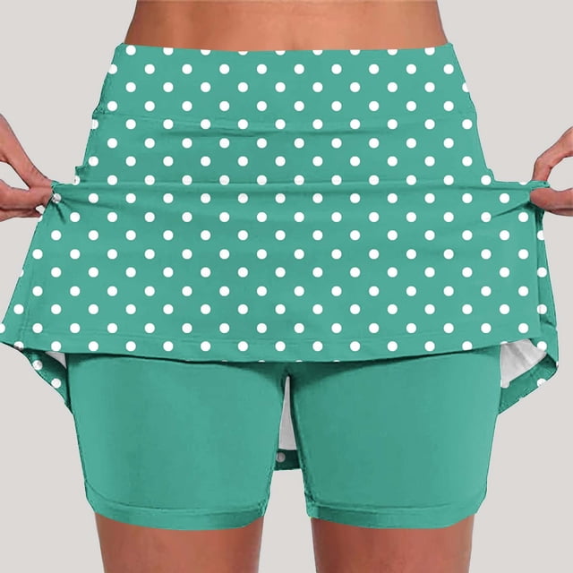 Nuoqisi Jupe-Short de Performance Active pour Femmes, Légère, Ajustée, Imprimée, pour Course, Tennis, Golf, Entraînement, Sports 2026