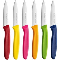 Ruffulon Paring Knife Set of 6, Stainless Steel Fruit Knife, Ultra Sharp Peeling Knife, Suitable for preparing Fruits and Vegetables,Multicoloured