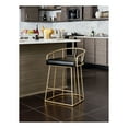 thumbnail image 6 of OSP Home Furnishings Luna 26" Counter Stool in Black Faux Leather, 6 of 7