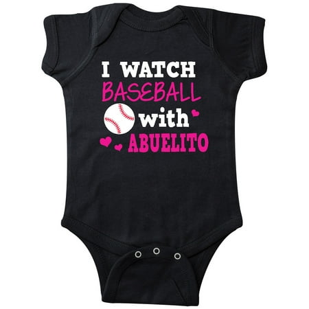

Inktastic I Watch Baseball with My Abuelito Gift Baby Boy or Baby Girl Bodysuit