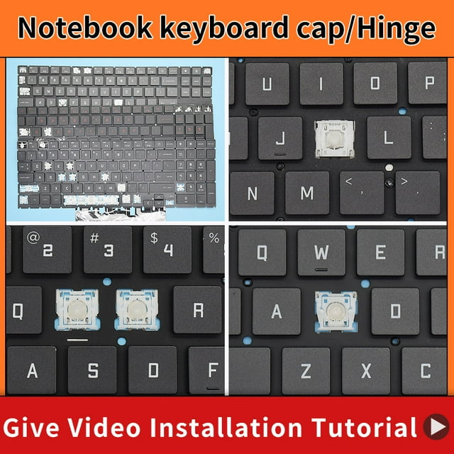 Replacement Keycap Key cap Hinge For HP Victus 16-e0078ur 16-e0010nr 16-e0043nr 16-e0075ax TPN-Q263 16-D0013dx 16-D003 Keyboard 3 Keycap and Hinge