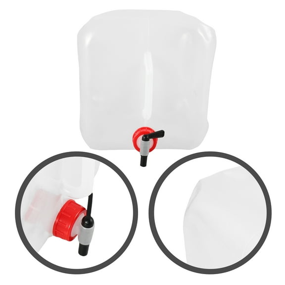 FRCOLOR Portable Transparent PE Water Jug for Outdoor Camping Hiking with 10 L Capacity Vehicle Mounted Water Storage