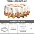 thumbnail image 5 of Fall Harvest Watercolor Leaves Table Cloth Thanksgiving Round Tablecloth 60 Inch Autumn Fabric Tablecloth for Holiday Parties Dining Table Living Room Kitchen Decor, 5 of 6