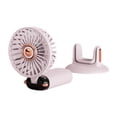 thumbnail image 2 of Mini ventilador portátil con pantalla digital, recargable, 10000 mAh, para mesa y maquillaje Rosa, 2 of 7